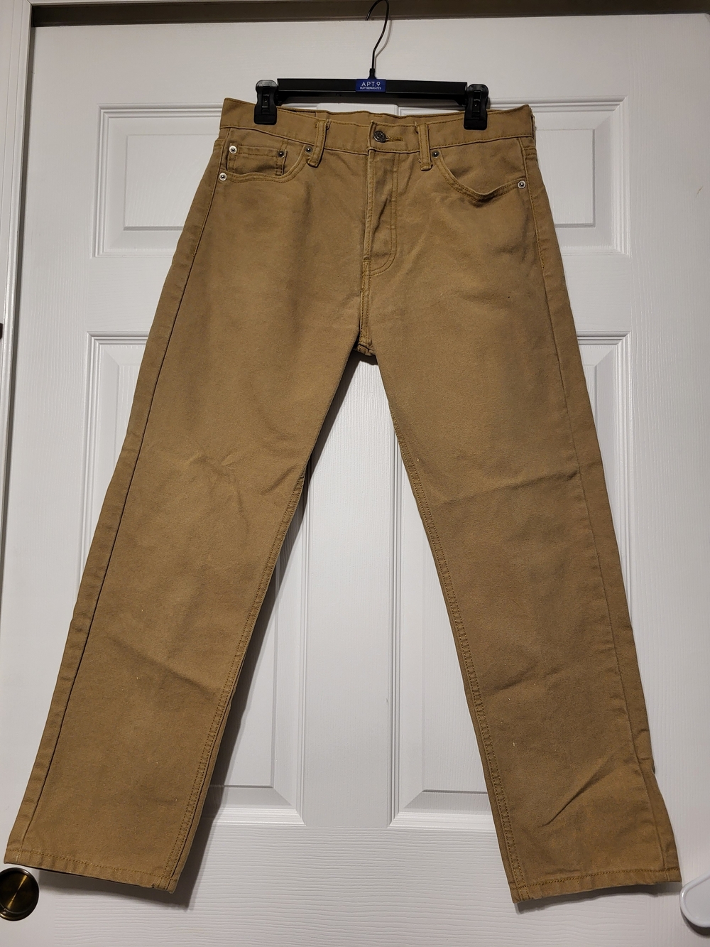 Levi's 562 Loose Taper Canvas Pants Tan Brown W30 L30 Button Fly